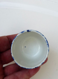 Burley Pottery Blue Calico egg cup