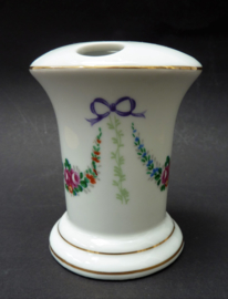 Vintage Empire style porcelain toothbrush holder