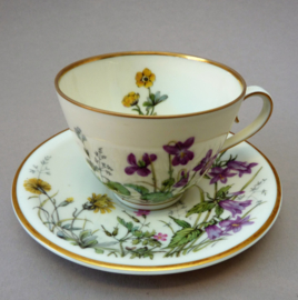 Krautheim bone china cup with saucer in flower pattern H