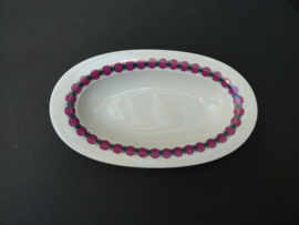 Thomas Rotunda pink green deep oval serving dish