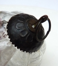Vintage German glass Kugel ornament Pumpkin