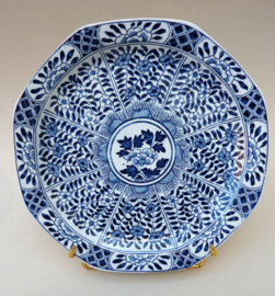 Mosa achtkantig Kangxi stijl chinoiserie bord decor peterselie