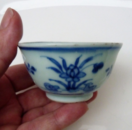 Qianlong blauw wit porseleinen kommetje