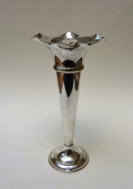 Antique English Wilmot silver plated trumpet vase