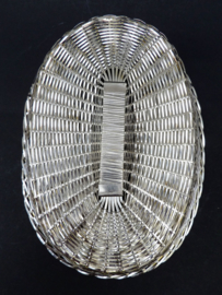 Silver plated braided bread basket