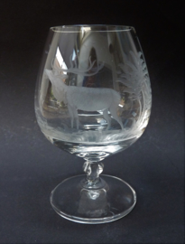 Kristallen cognacglas met jachtdecor Klingenbrunn Kristallglas