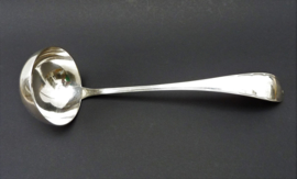 Wellner silver plated soup ladle with scalloped edge pattern