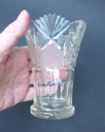 Geslepen glazen roomstel