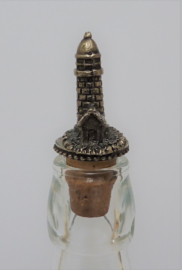 Pewter lighthouse bottle stopper