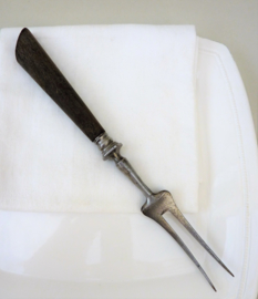 Antique meat fork with bone handle