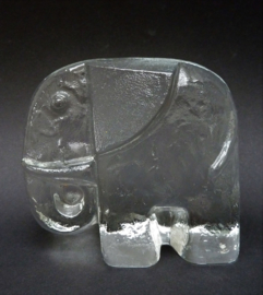 Scandinavian Art Glass Elephant paperweight