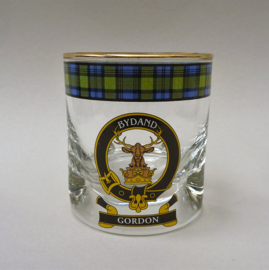 The Gordon Highlanders clan old fashioned whisky tumbler glass