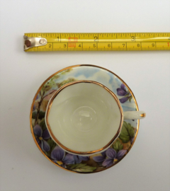 Miniature bone china cup with saucer - Paul Ann, Engeland