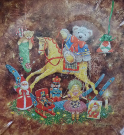 Vintage blikken kerstschaal