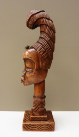 Mid Century tribal art houten sculptuur Afrikaanse vrouw