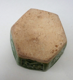 Chinese jade groen geglazuurde Shiwan gemberpot