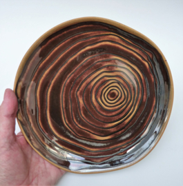 Pillivuyt porcelain lunch plate Grain brown