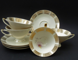Mid Century Modernist Bavaria porcelain tea cup set