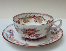 Sarreguemines Minton pattern 252 tea cup with saucer 19th century