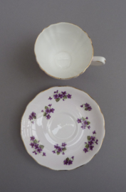 Ridgway Colclough potteries roze bone china theekop en schotel