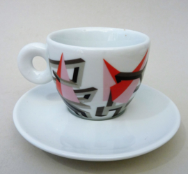 Illy Art Collection 1992 Arti e Mestieri Cosimo Fusco espresso cup Vaganti su Bianco