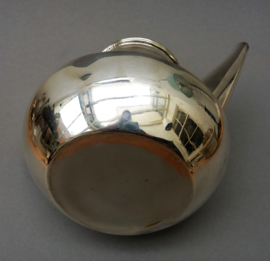 Art Deco silver plated teapot with creamer set