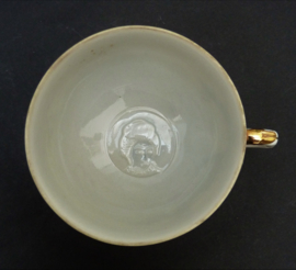 Japanse Showa dragonware cup and saucer with litophane Geisha