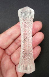 Antique crystal knife rest diamond and fan cut