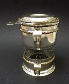 French Art Deco silver plated one person drip coffee maker