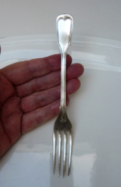 Wellner Augsburger Faden silver plated dessert fork antique model