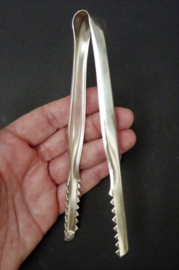 Silver plated Mid Century Modern ice tongs