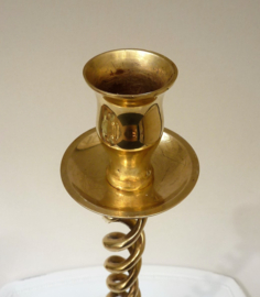 Brass spiral candlestick