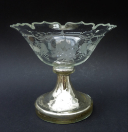 19th century Mercury glass footed bowl