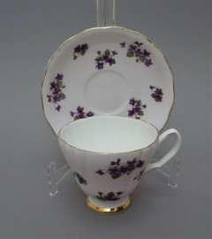 Ridgway Colclough potteries pink and lilac violets cup and saucer