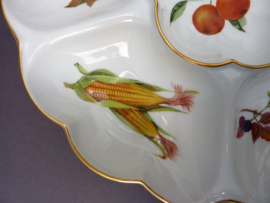 Royal Worcester Evesham Gold porseleinen zes vaks crudite schaal