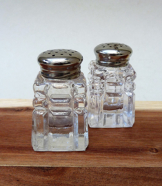 Miniature individual salt and pepper shakers