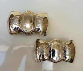 A pair of Art Nouveau silver plated napkin rings
