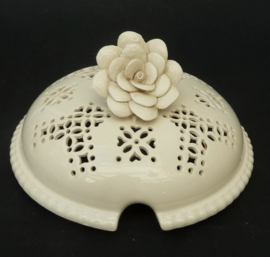 Leedsware classical creamware sauce bowl