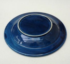 Mid Century Bitossi Aldo Londi style blue ceramic bowl