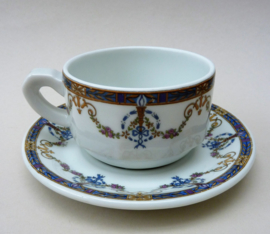 Limoges Marcel Chauvin bistroware cappuccino cup with saucer