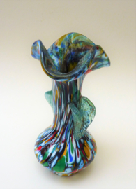 Bohemian Spatter Glass vase