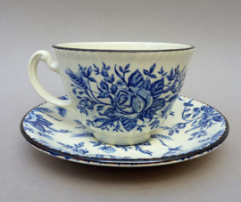 Wood and Sons Colonial Rose Blue cup with saucer