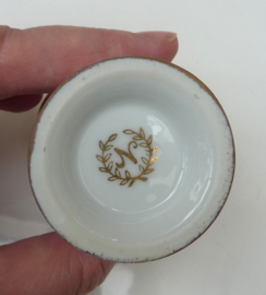 Empire style porcelain Silhouette cabinet cup