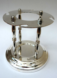 Verzilverde caddy voor port fles en glazen