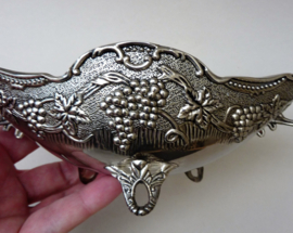 Silver plated Louis XVI style handled dish