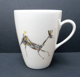 Dutch Mid Century Mosa cup with saucer Deer