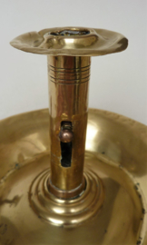 Brass ejector chamberstick early 19th century