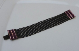 Dimitriadis armband met roze strass clip sluiting