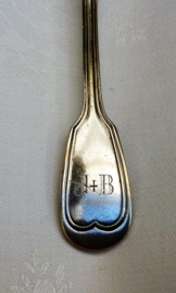 Franche and Frenais Chinon dessert fork with initials J and B