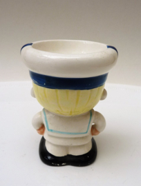 Mid Century pottery egg cup  I am a sailor boy